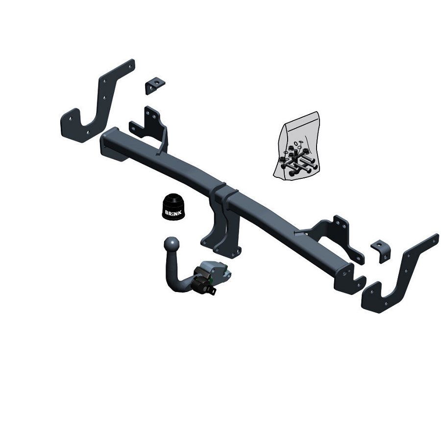 Gancio traino estraibile BRINK 680800