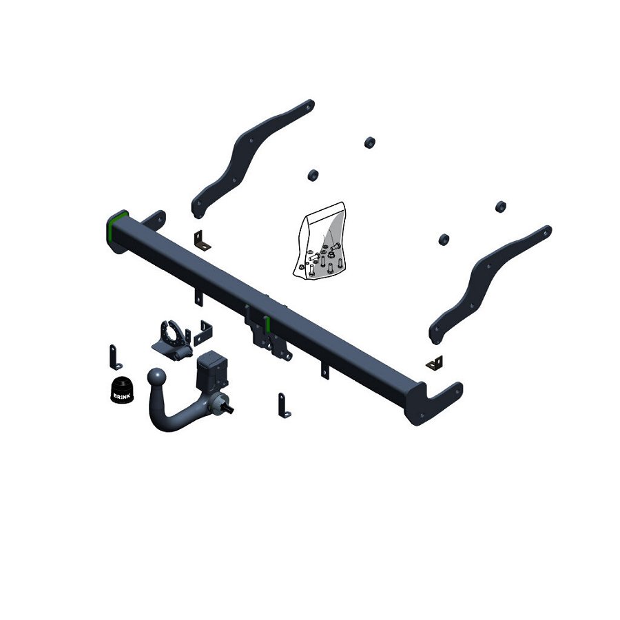 Gancio traino estraibile BRINK 684600