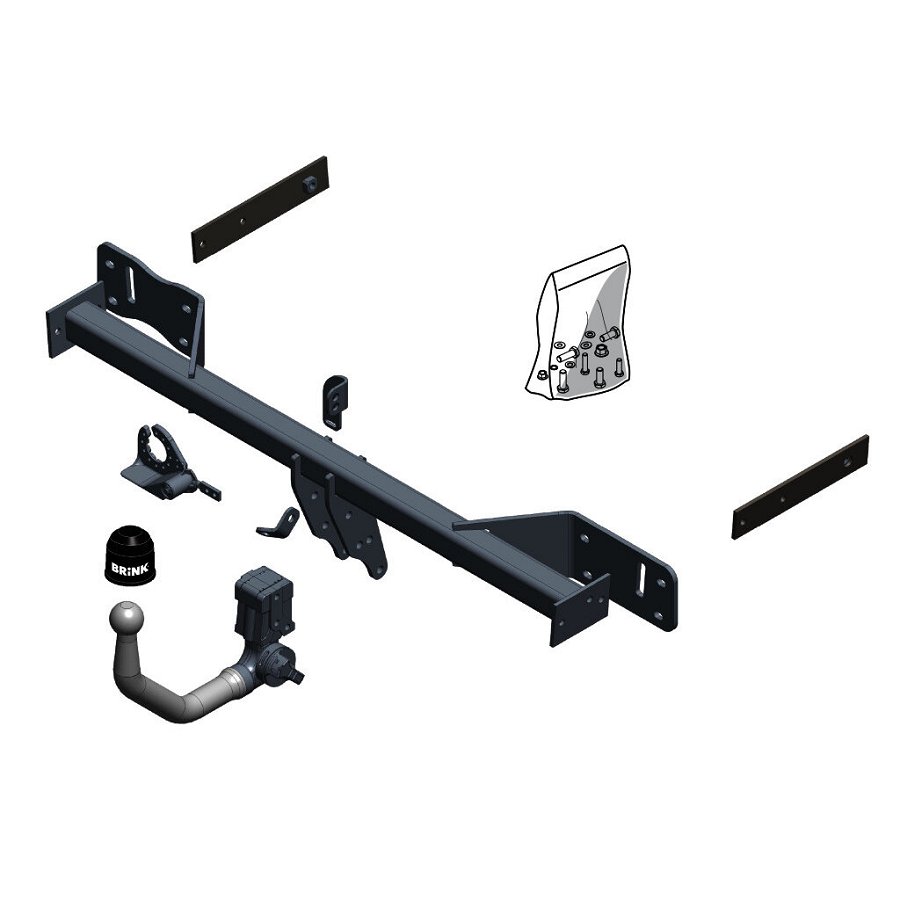 Gancio traino estraibile BRINK 608600