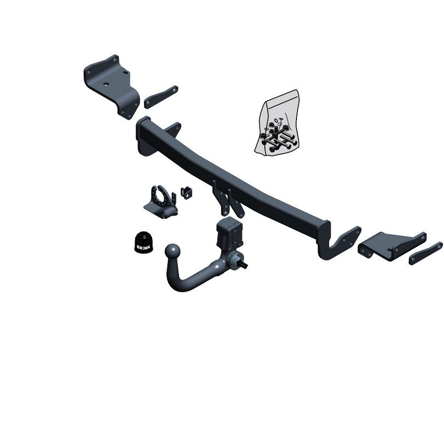 Gancio traino estraibile BRINK 625800