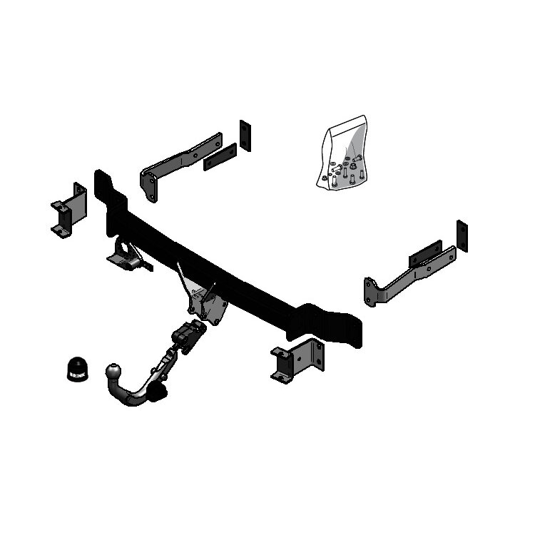 Gancio traino estraibile BRINK 439400