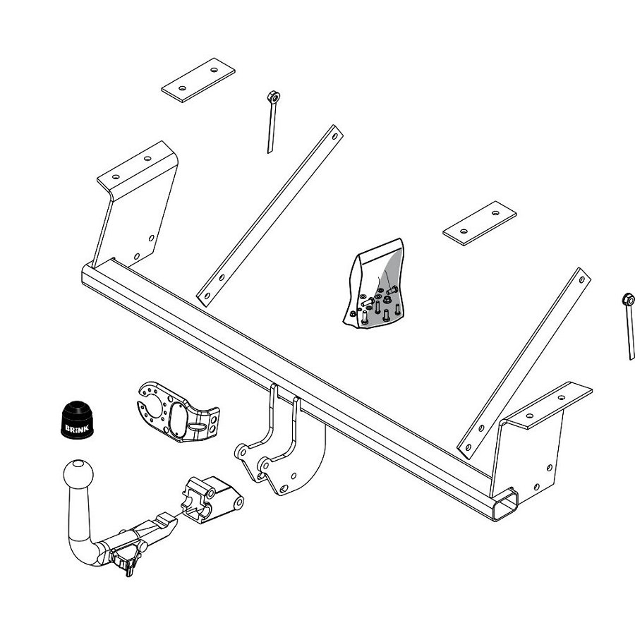 Gancio traino estraibile BRINK 432300
