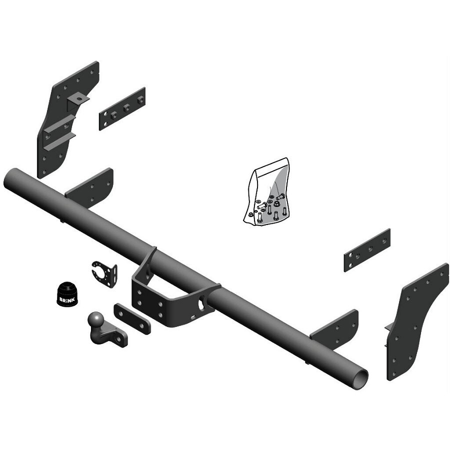 Gancio traino a sfera rimovibile BRINK 604400