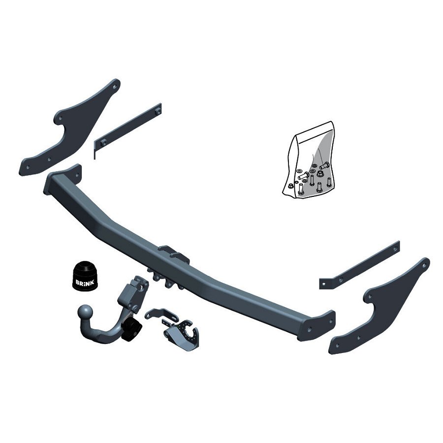 Gancio traino estraibile BRINK 607700
