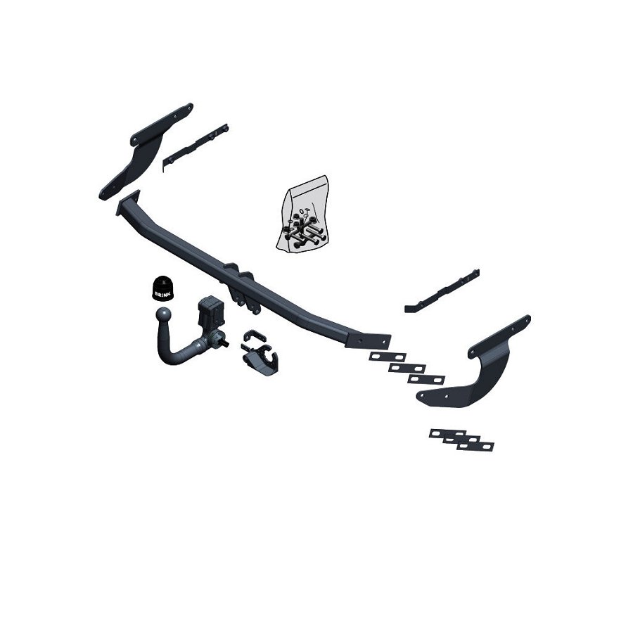 Gancio traino estraibile BRINK 621000