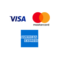 Cartão Visa, MasterCard ou American Express